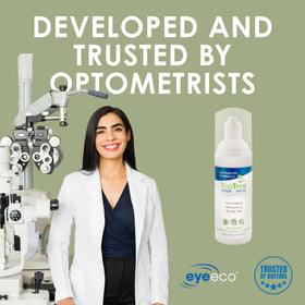 EYEECO gentle foam or lather detail illustrating mild, non-irritating cleanse