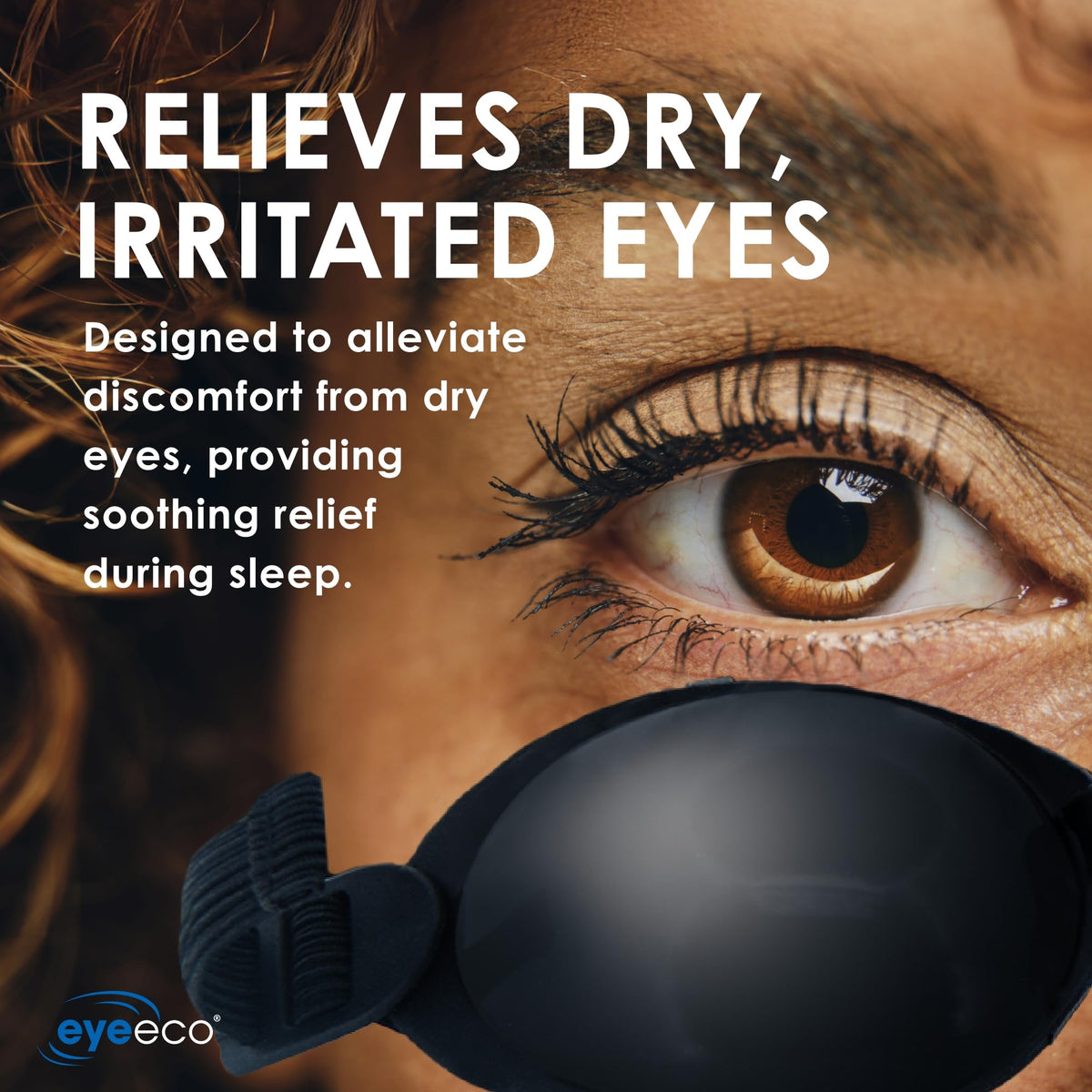 EYEECO Onyix adjustable strap detail demonstrating customizable fit and overnight stability