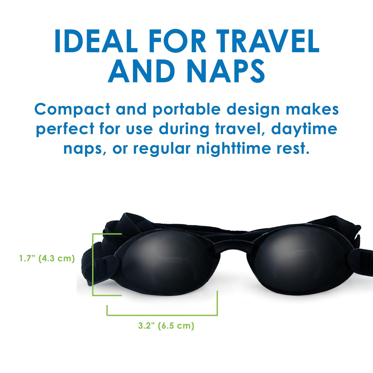 EYEECO Onyix worn by sleeper in bedside scene illustrating reduced nighttime evaporation comfort