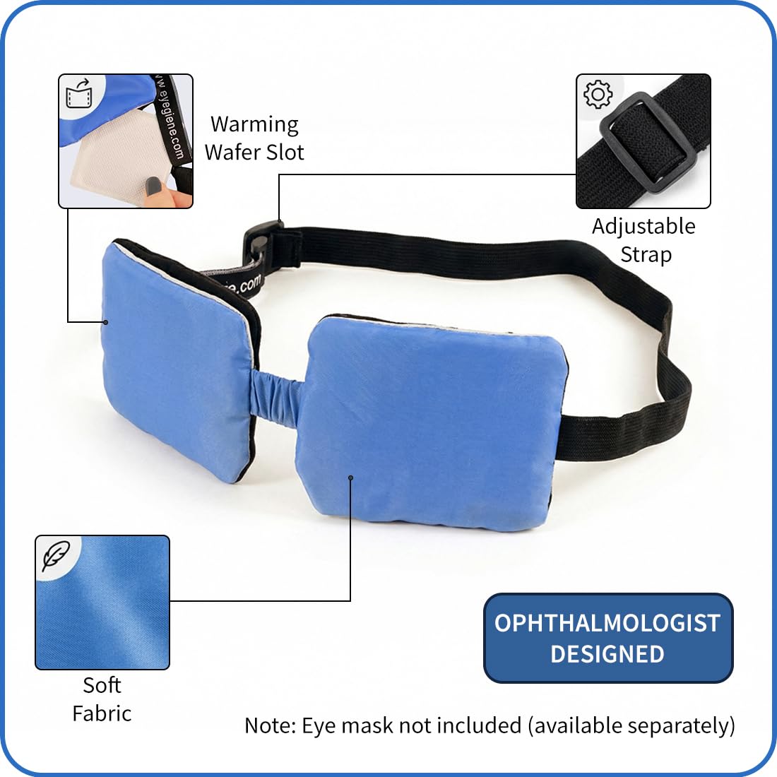 EyeGiene wafers placed inside the Insta-Warmth mask for even heat
