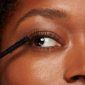 Eyeko on-model lashes showing lifted, volumized effect for all-day wear