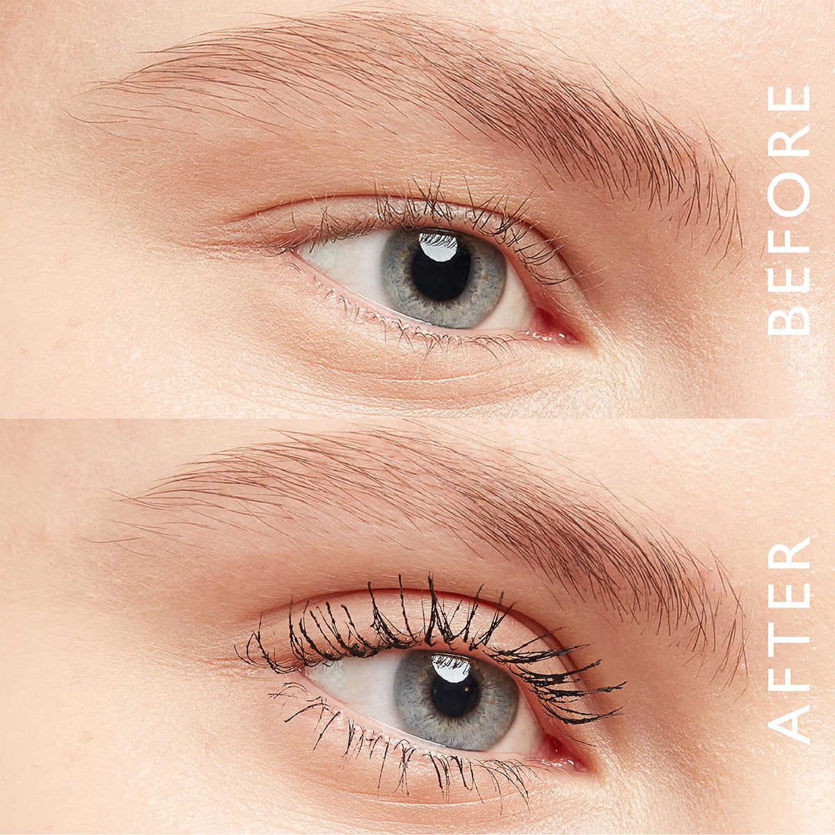 Eyeko mascara swatch showing rich carbon black pigment and smooth application benefit