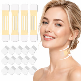 EYEKSTON front packaging showing 20-piece clear neck tape benefits