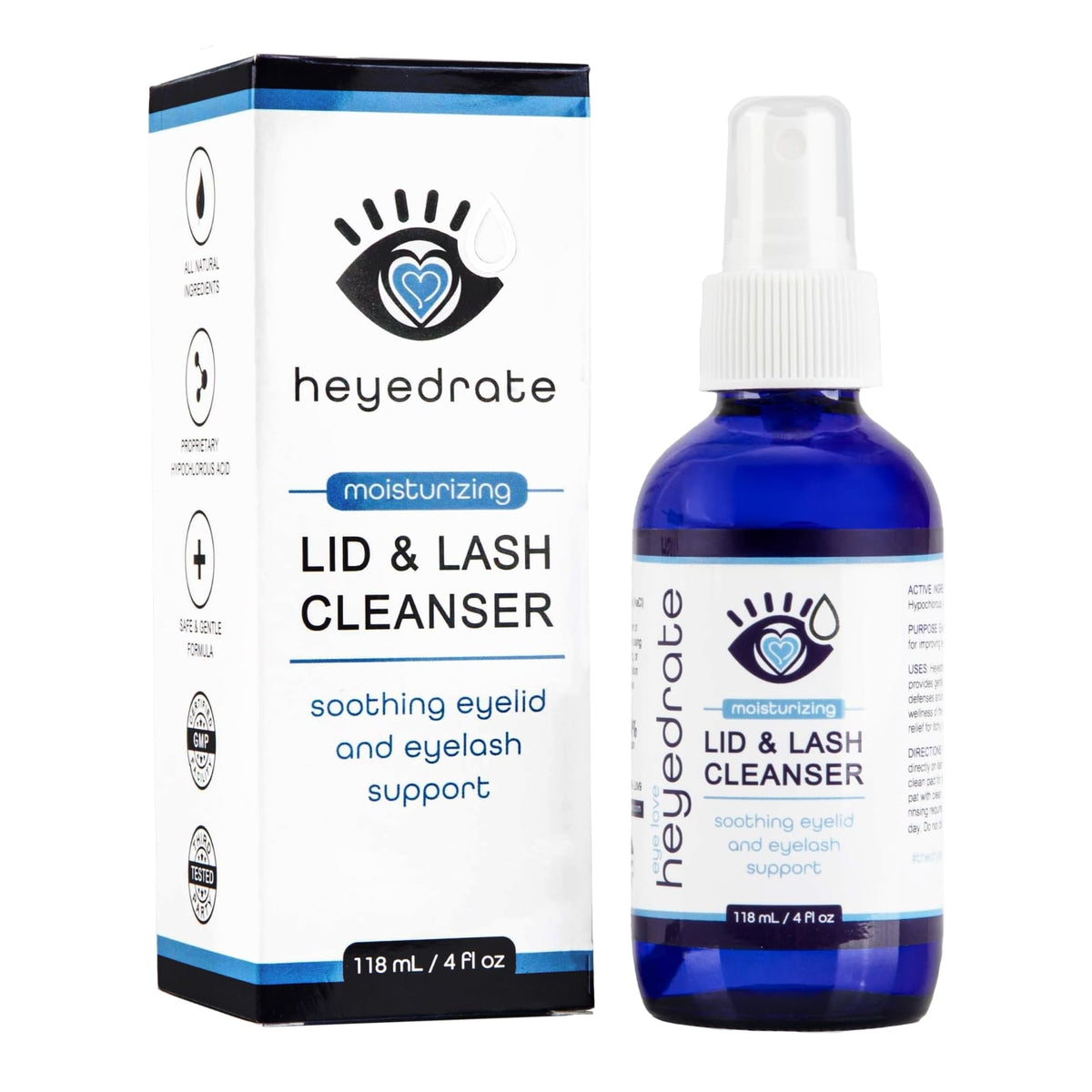 Eye Love front packaging showing cleanser bottle and clarity benefit