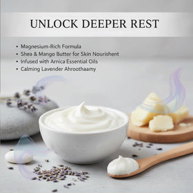 EYUTRD shea and mango butters staged with magnesium flakes illustrating natural nourishment