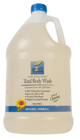 eZall gallon bottle front label showing product and brand benefits