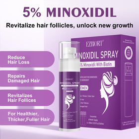 EZBIORT application on scalp demonstrating targeted coverage benefit