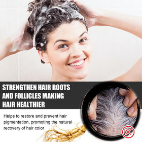 F FENG PEI applying bar to wet scalp to soothe and nourish skin