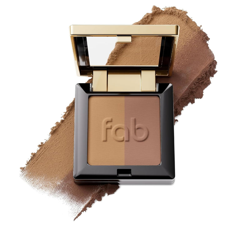 Fab Brows refill front pan showing light brown shade and travel convenience