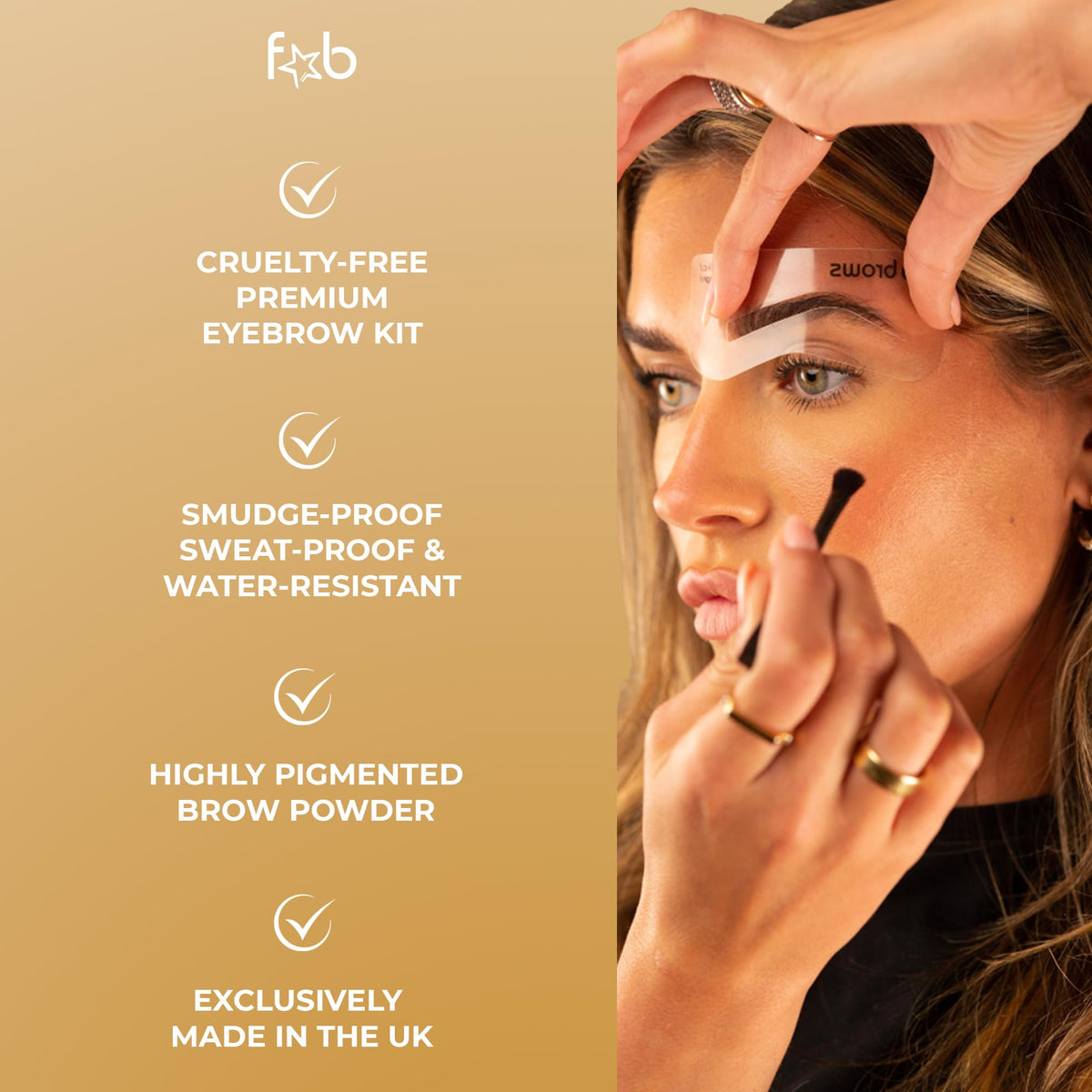 Fab Brows six reusable eyebrow stencils displayed for varied brow shapes