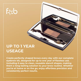 Fab Brows powder texture swatch demonstrating blendable, pigmented finish benefit