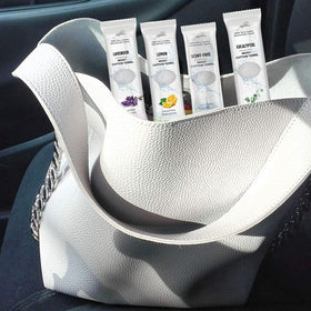FABBPRO chilled towel from cooler in beach bag, cooling relief outdoors