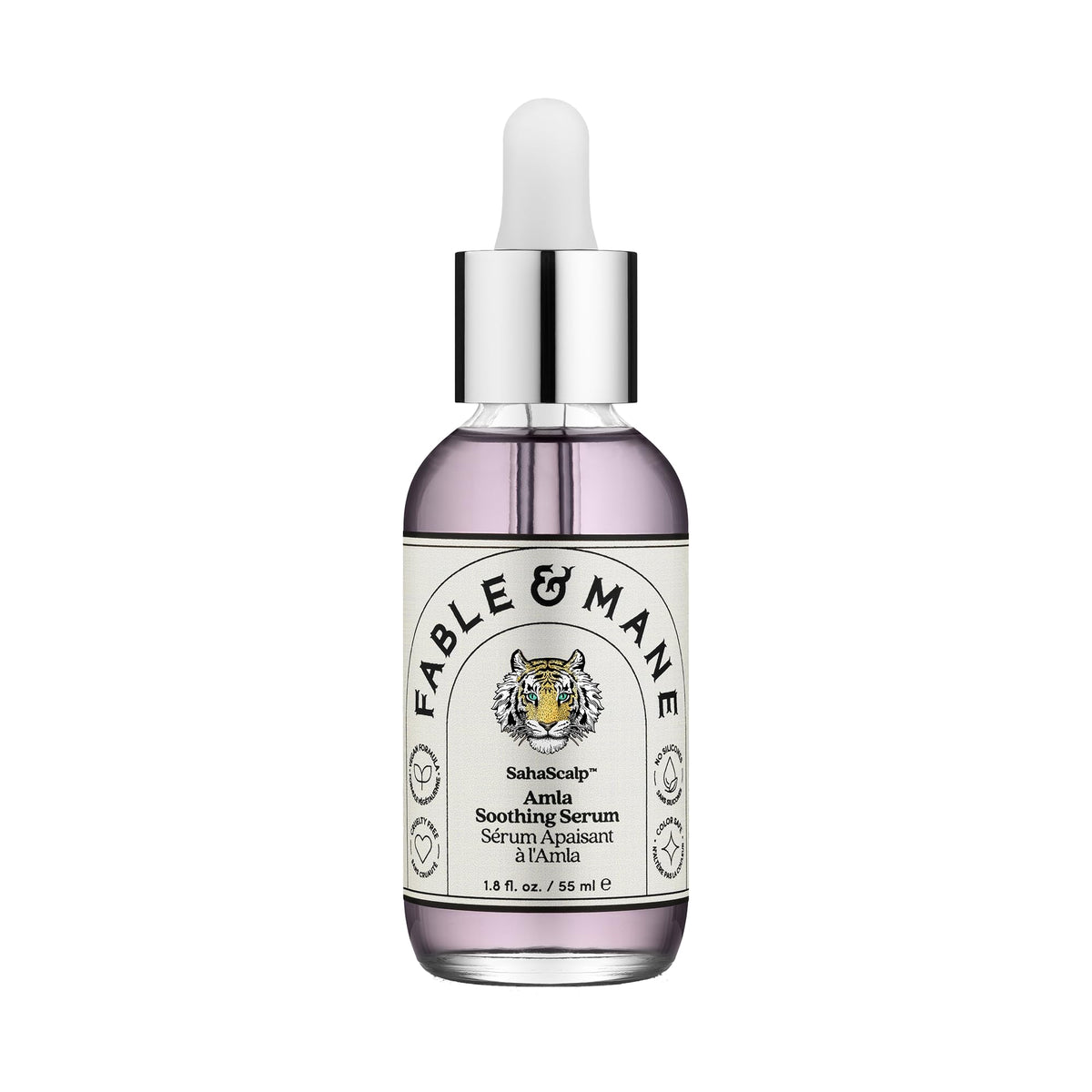 Fable & Mane front bottle shot showing clean pre-wash serum packaging and benefits
