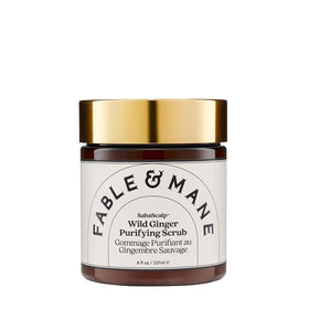 Fable & Mane front packaging showing product jar and benefit of scalp detox