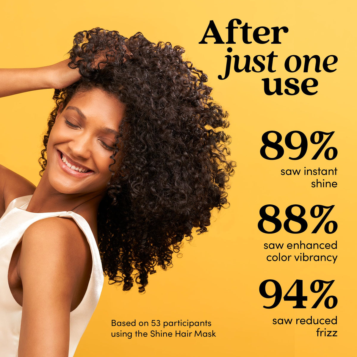 Fable & Mane before and after hair showing enhanced shine