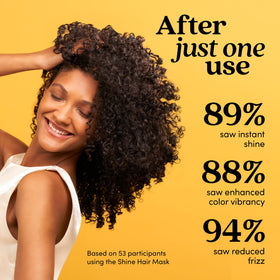 Fable & Mane before and after hair showing enhanced shine