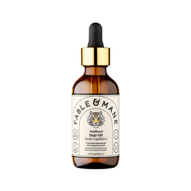 Fable & Mane front bottle showing elegant label and product size benefit