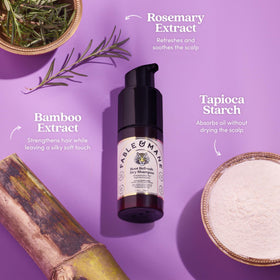 Fable & Mane label close-up highlighting transparent, color-safe formula benefits