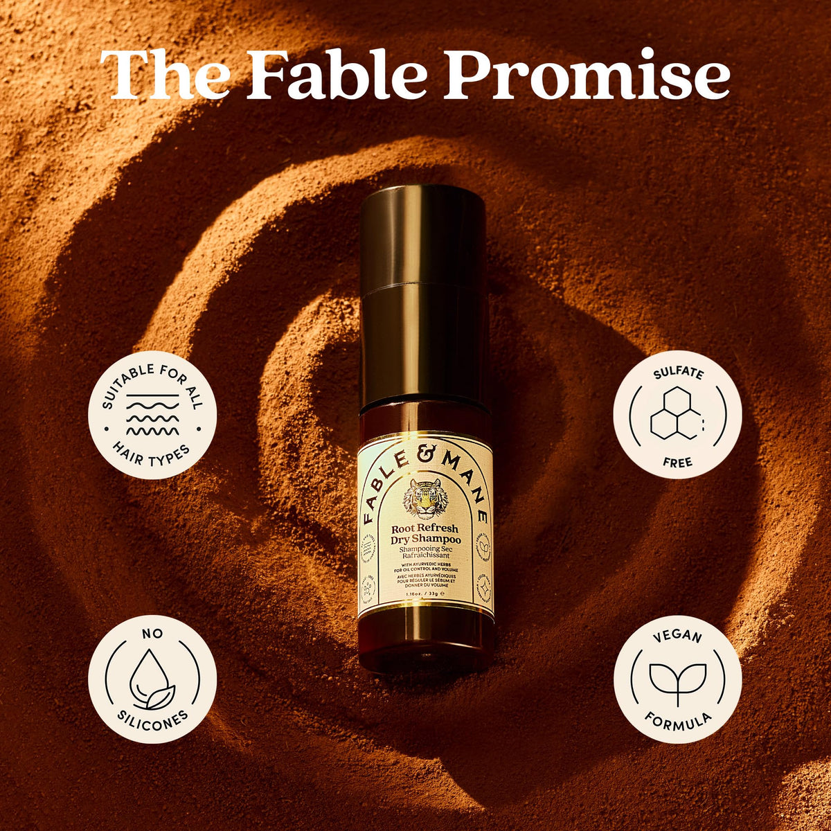 Fable & Mane styled on bathroom shelf showing everyday use and aesthetic appeal