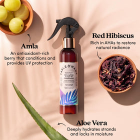 Fable & Mane bottle next to ruler illustrating travel-friendly size