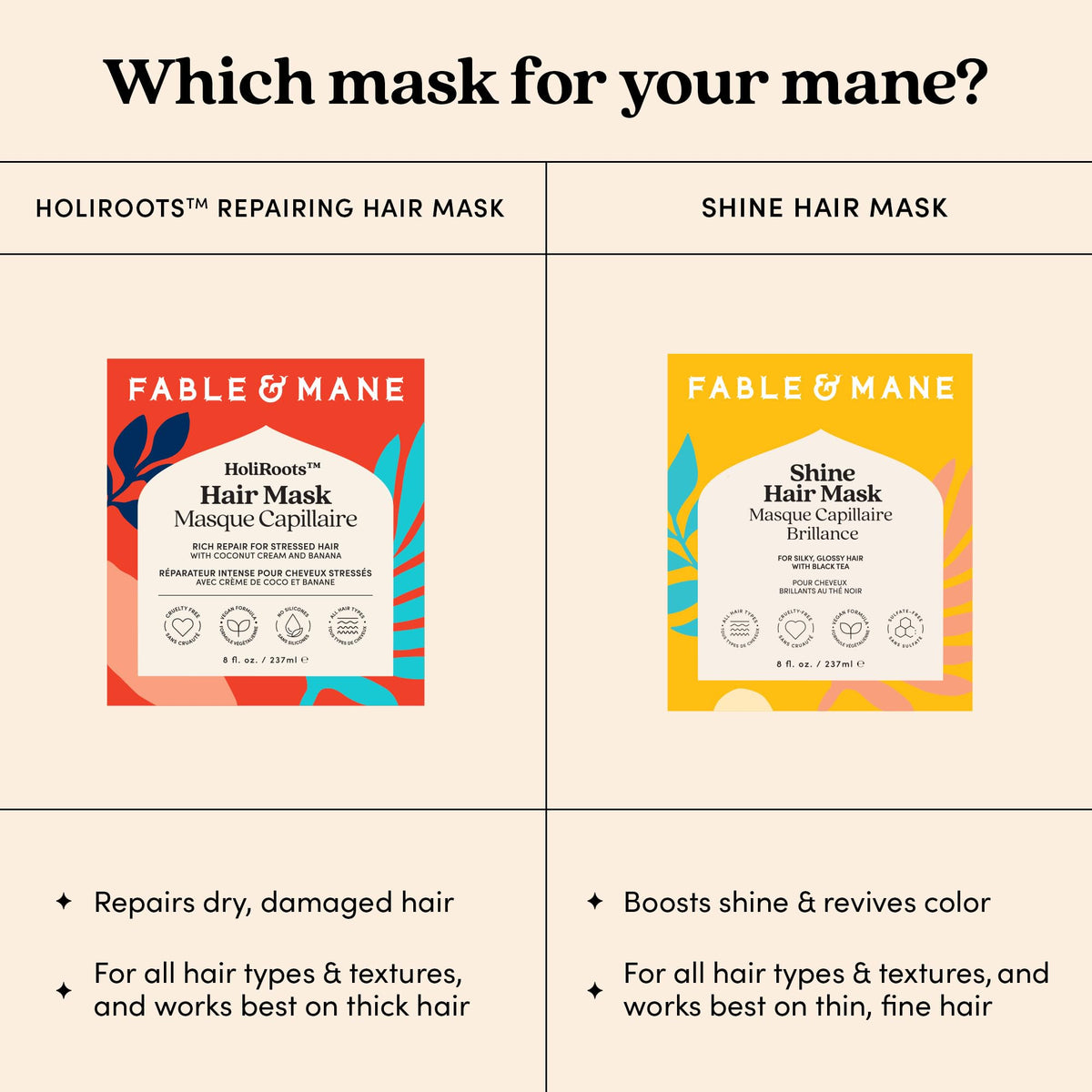 Fable & Mane jar held in hand to show size and easy use