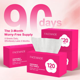 FACEMADE in bathroom setting showing accessible wipes for daily routine