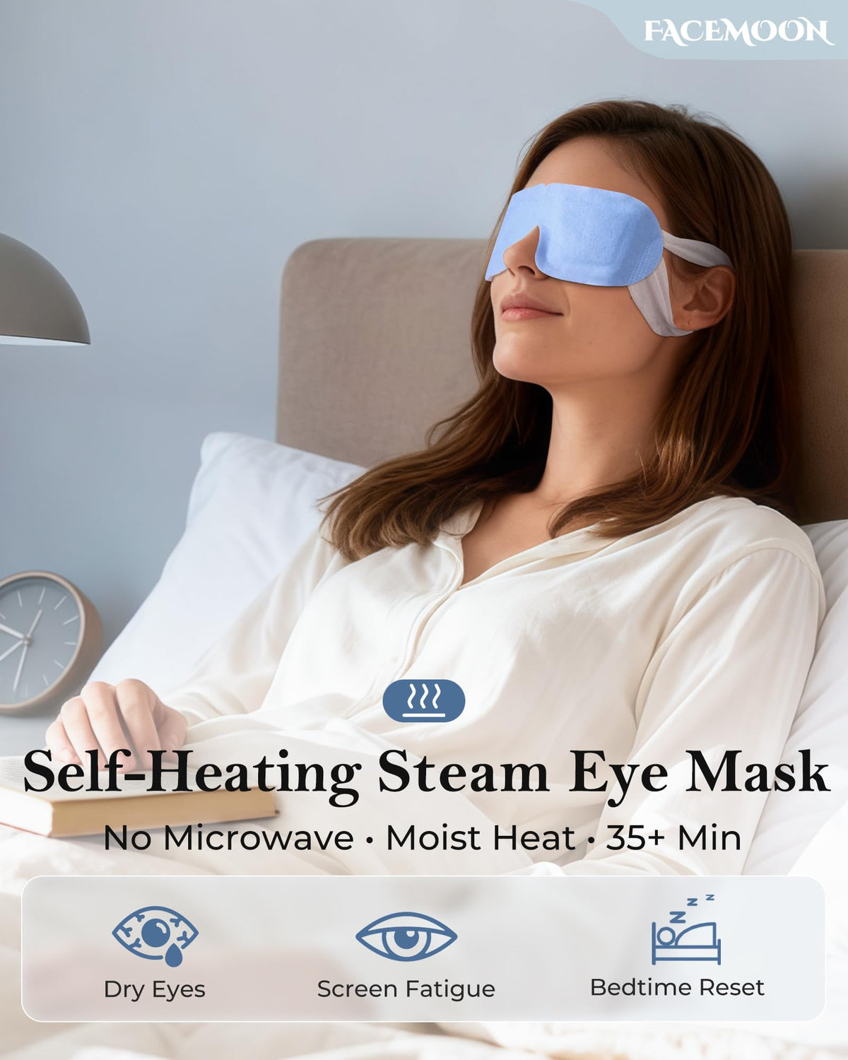 FACEMOON individually wrapped steam eye mask ready for travel
