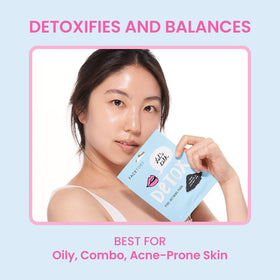 FACETORY collagen mask ingredients arranged to show firming and plumping benefit