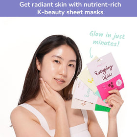 FACETORY close-up of a single mask packet highlighting ingredient focus and ease