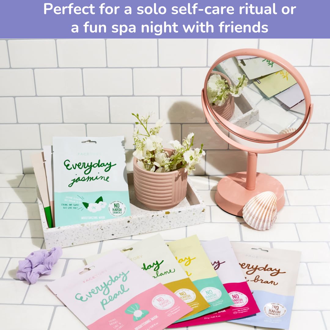 FACETORY mask in hand demonstrating true size and simple single-use application
