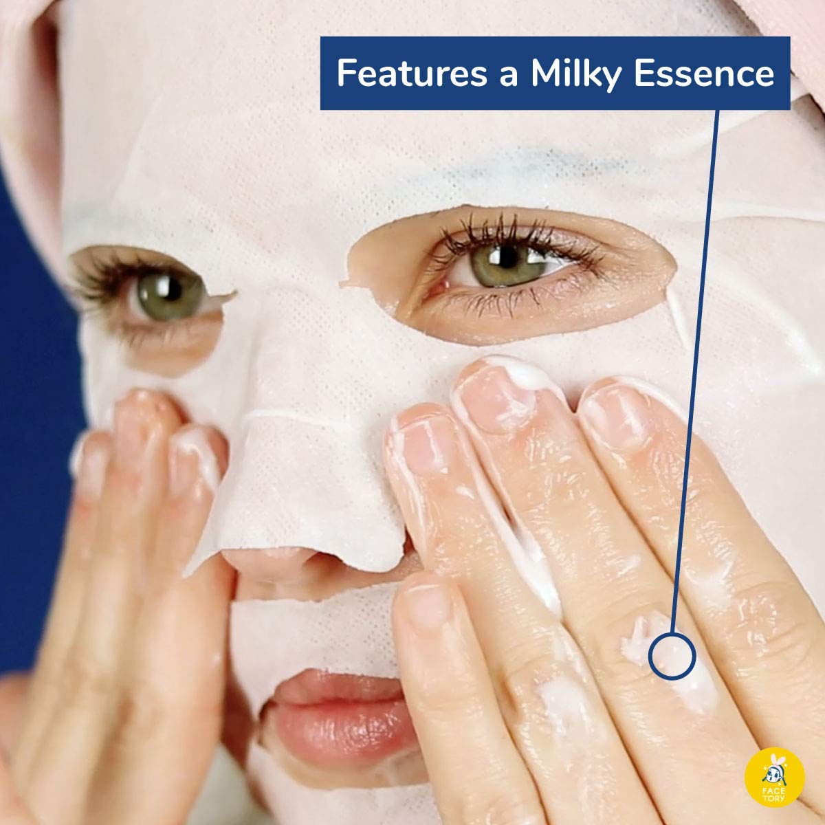 FACETORY creamy essence texture closeup demonstrating rich hydration