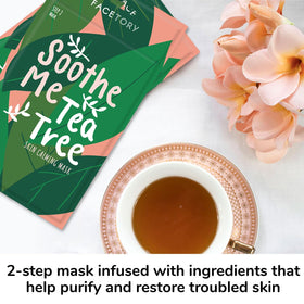 FACETORY single mask pack held in hand showing compact size