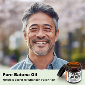Top label of Fadelo Batana Oil jar showing organic unrefined claim for ingredient clarity