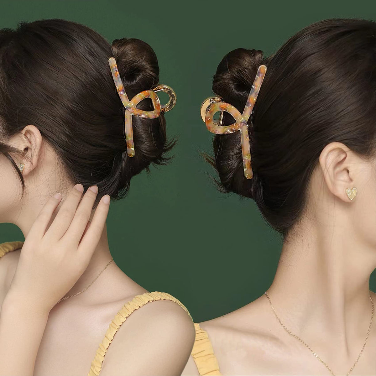 FAELBATY clip in high ponytail demonstrating secure hold without slipping
