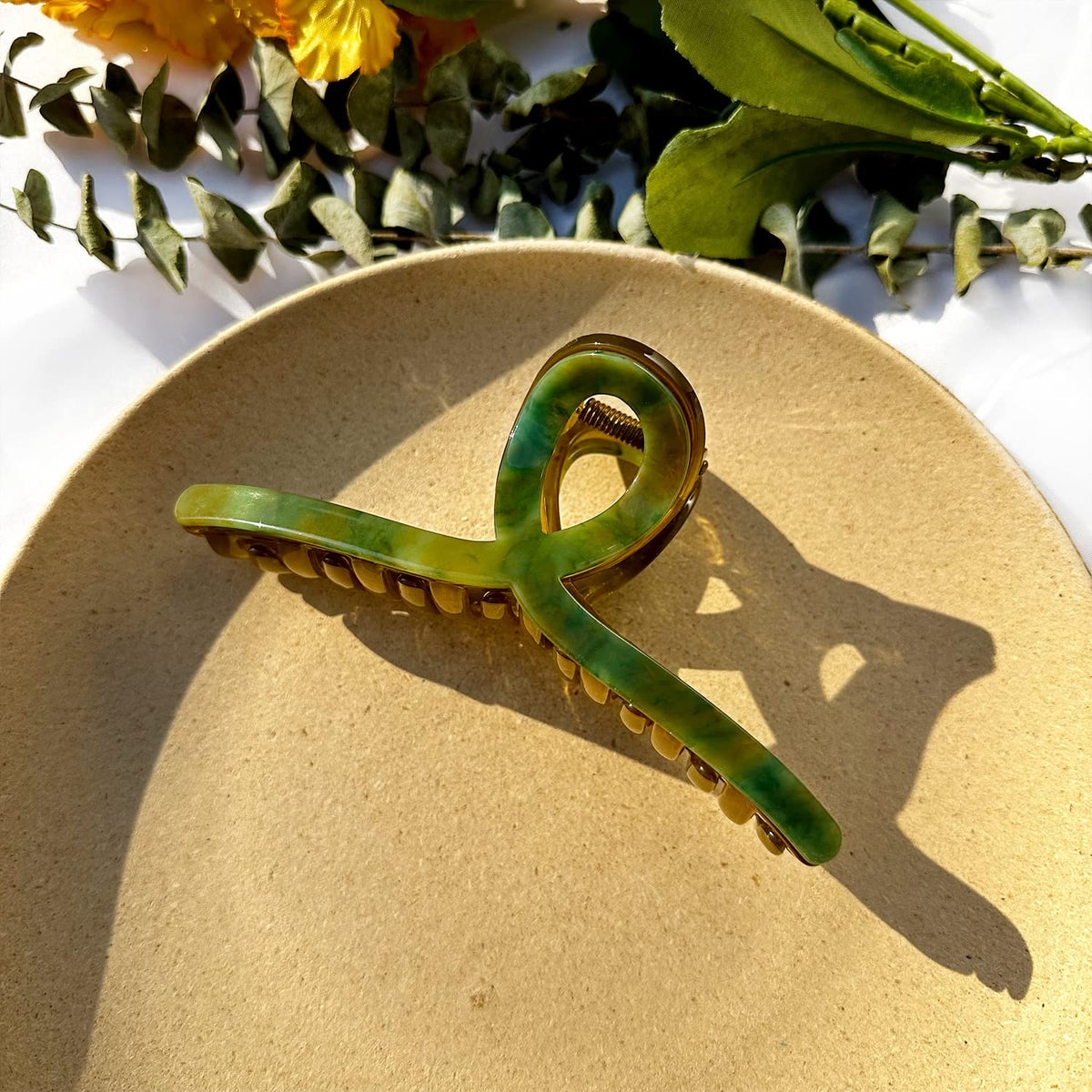 FAELBATY three-color set flatlay showing brown yellow green options
