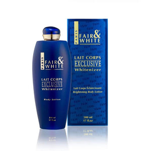 FAIR & WHITE front packaging 500ml shows bottle and product benefit