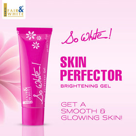FAIR & WHITE gel texture on hand demonstrating lightweight fast absorption