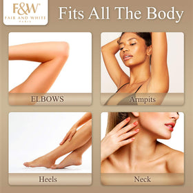 Fair & White application on arm illustrating even skin hydration and tone