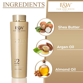 Fair & White bottle in hand showing size scale and easy daily use