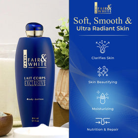 FAIR & WHITE applied on arm illustrating even coverage and hydration