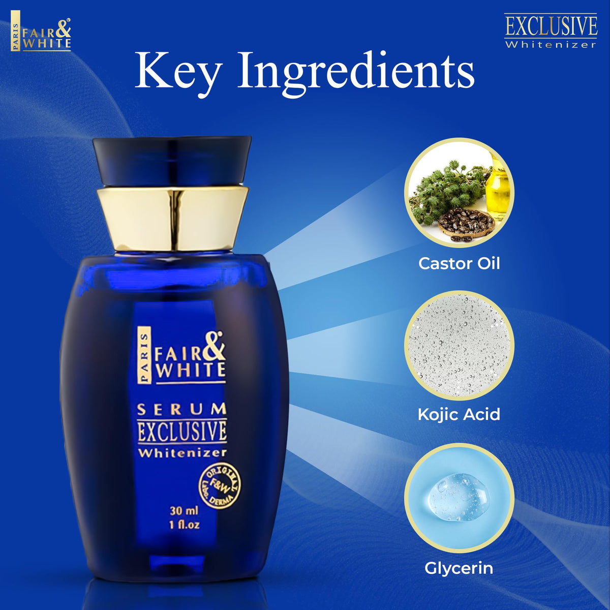 FAIR & WHITE dropper close-up dispensing serum and precise application benefit
