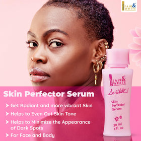 FAIR & WHITE open dropper revealing lightweight serum texture