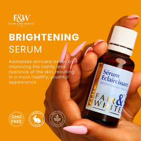 FAIR & WHITE close-up of serum texture to show lightweight absorption and smooth finish