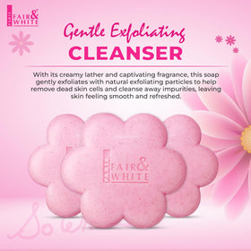 Fair & White close-up of soap texture highlighting gentle exfoliation benefit