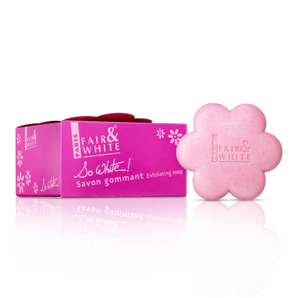 Fair & White front packaging showing bar and weight for easy identification