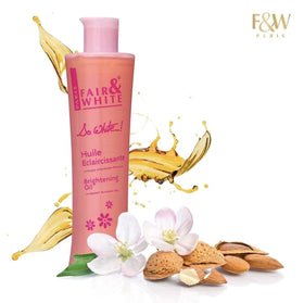 FAIR & WHITE oil applied after exfoliation showing smoother, luminous-looking skin