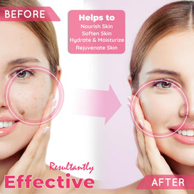 FAIR & WHITE oil spread on skin texture close-up demonstrating hydration and quick absorption