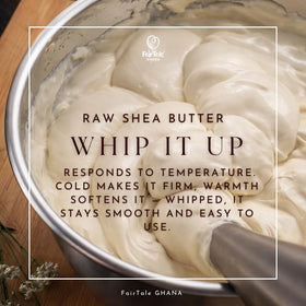 FairTale GHANA hands warming butter to melt quickly for effortless application benefit
