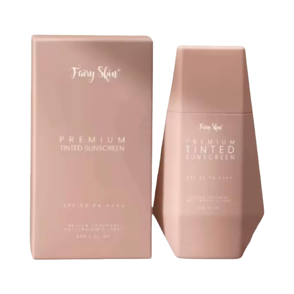 Fairy Skin front packaging showing SPF50 and matte-glow benefits
