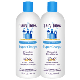 Fairy Tales front packaging showing duo bottles and benefits